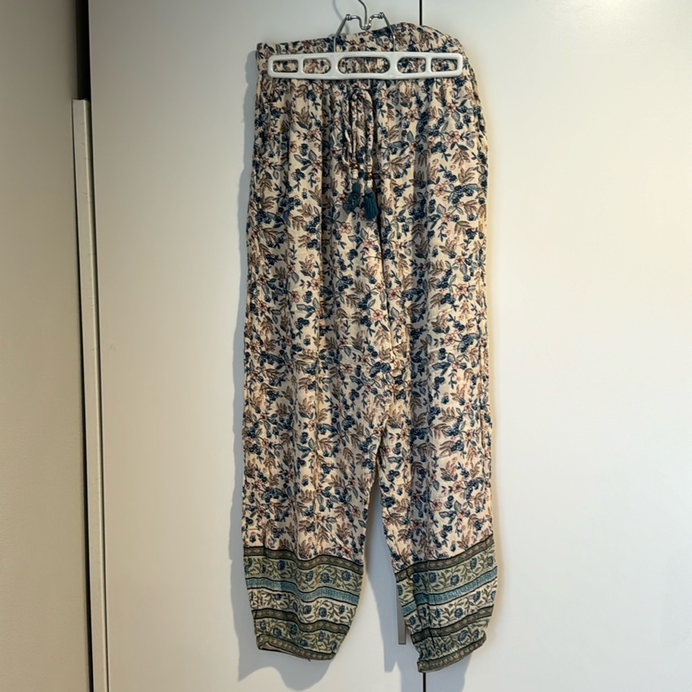 Multi colored flowy boho pants.